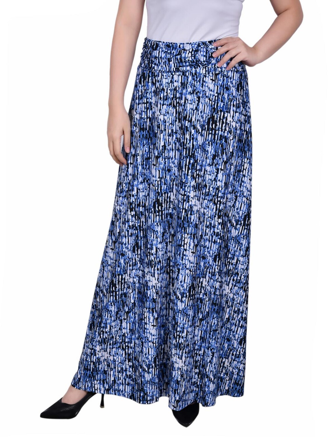 

Длинная женская юбка макси Petites NY Collection, цвет Blue Multi