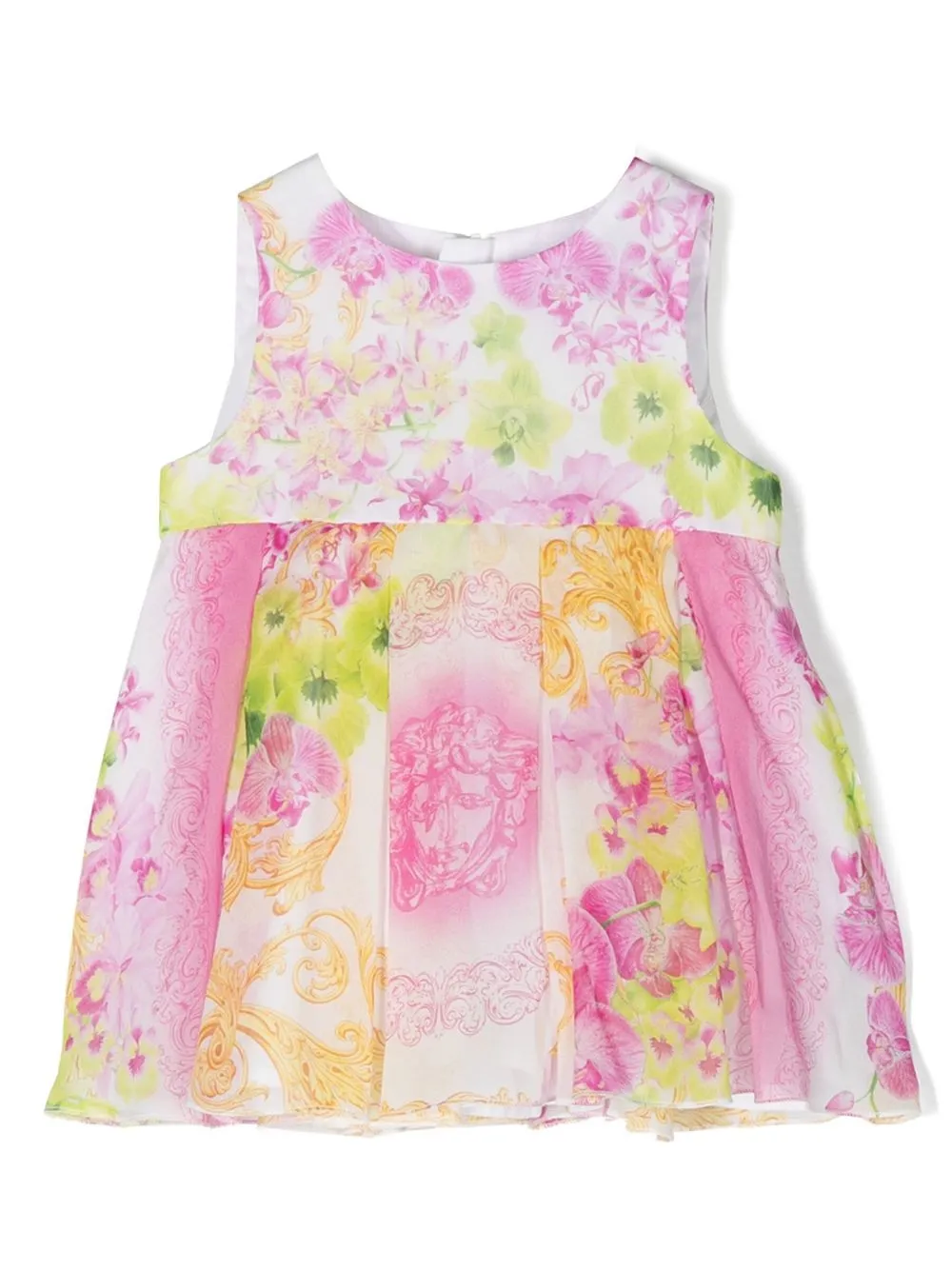 

Платье с принтом Barocco Versace Kids, белый