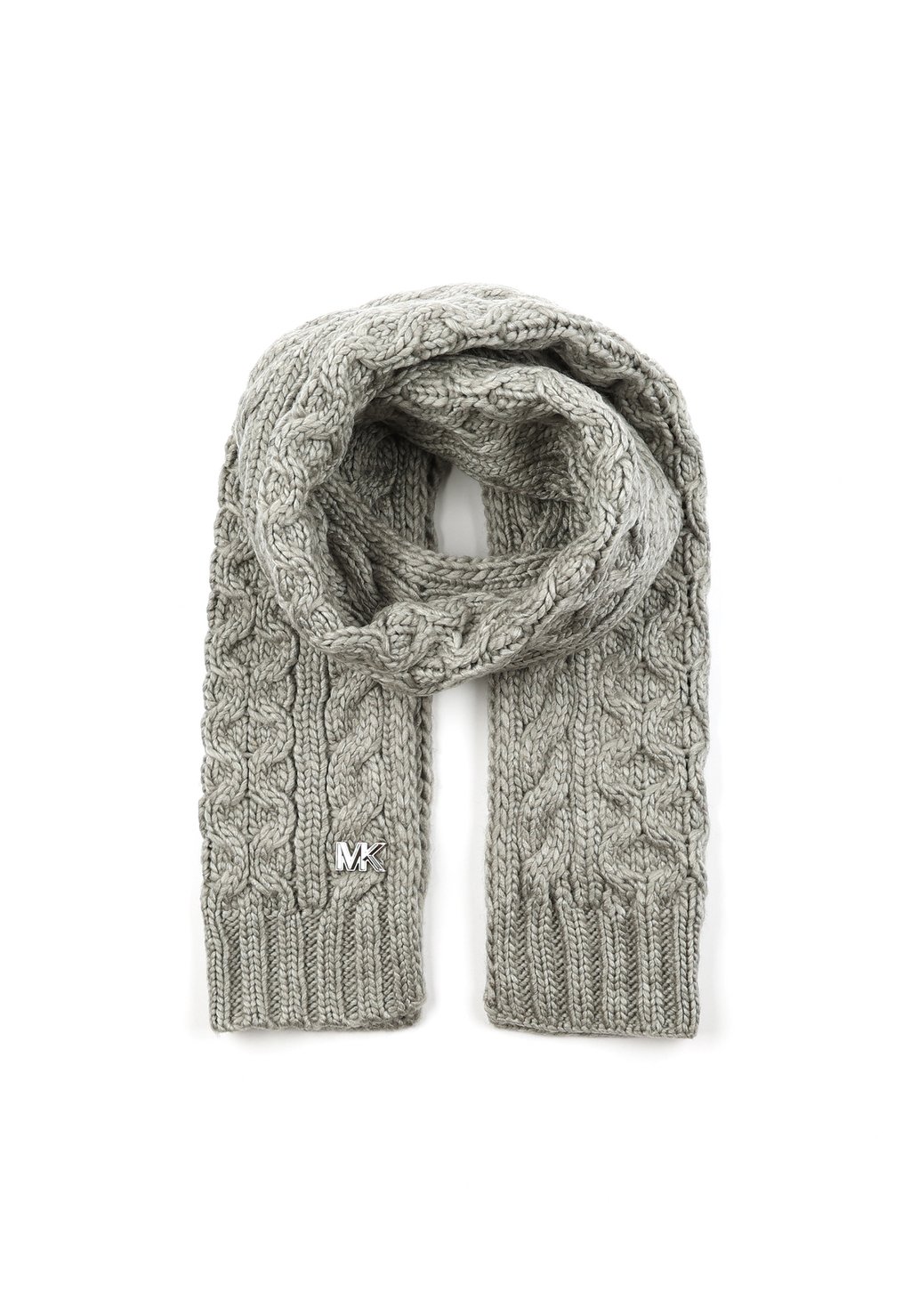 

Шарф HONEYCOMB CABLE MICHAEL Michael Kors, светло-серый