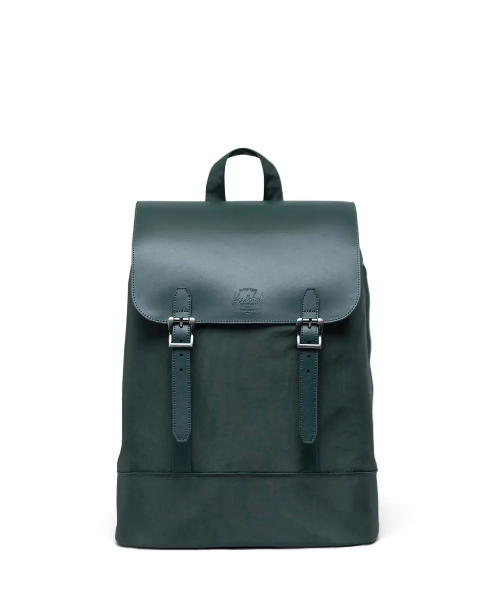 

Женский рюкзак 15 л из ткани в сочетании с зеленой кожей Herschel, темно-зеленый