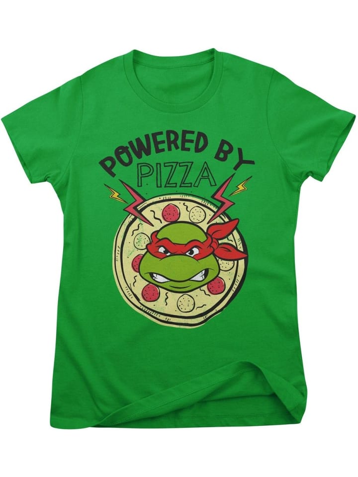 

Teenage Mutant Ninja Turtles Футболка "Powered By Pizza Girly Tee" зеленого цвета, Зеленый, Teenage Mutant Ninja Turtles Футболка "Powered By Pizza Girly Tee" зеленого цвета