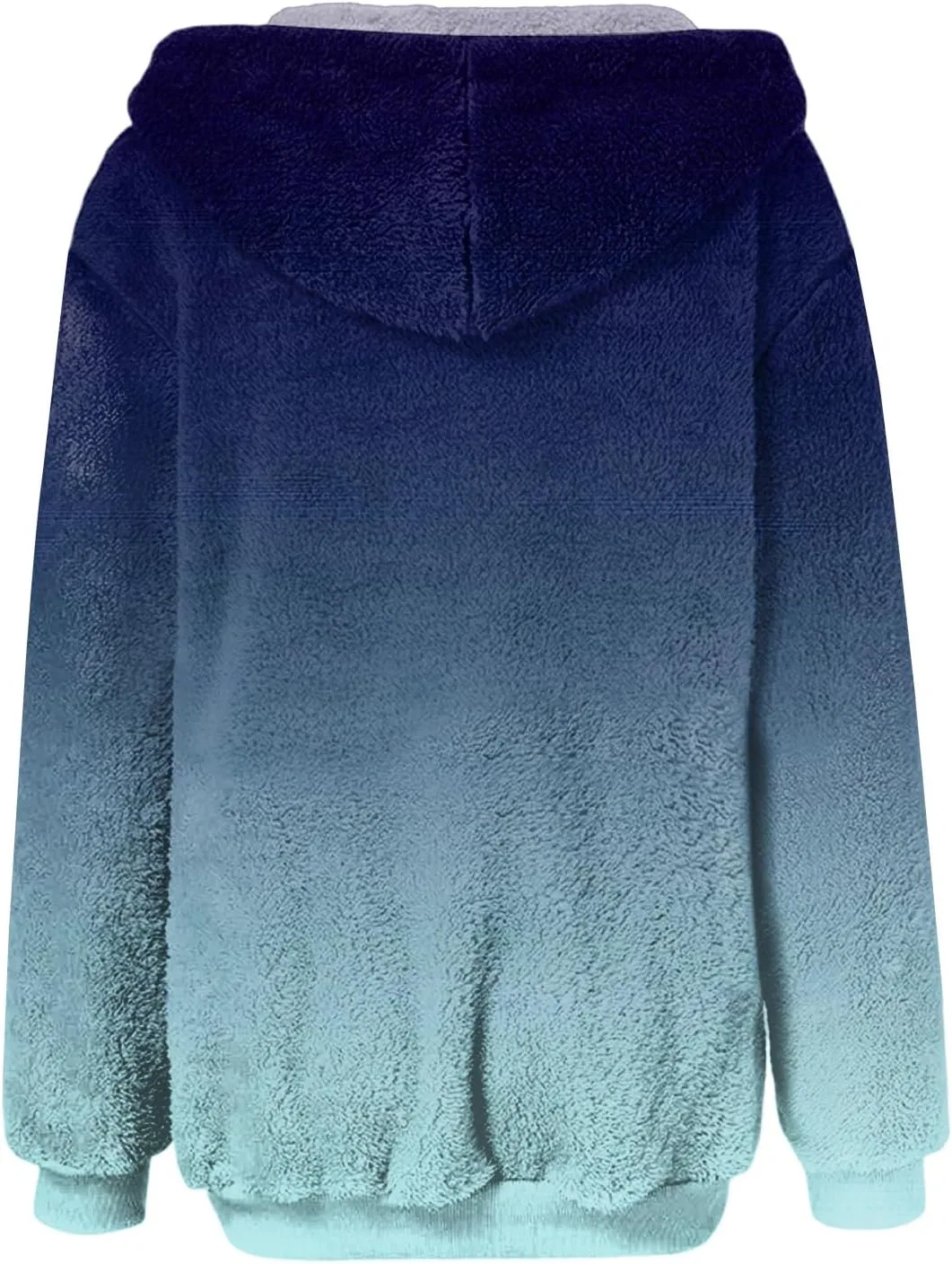 Женская худи с капюшоном на молнии, флисовая, 2-royal Blue — фото 4