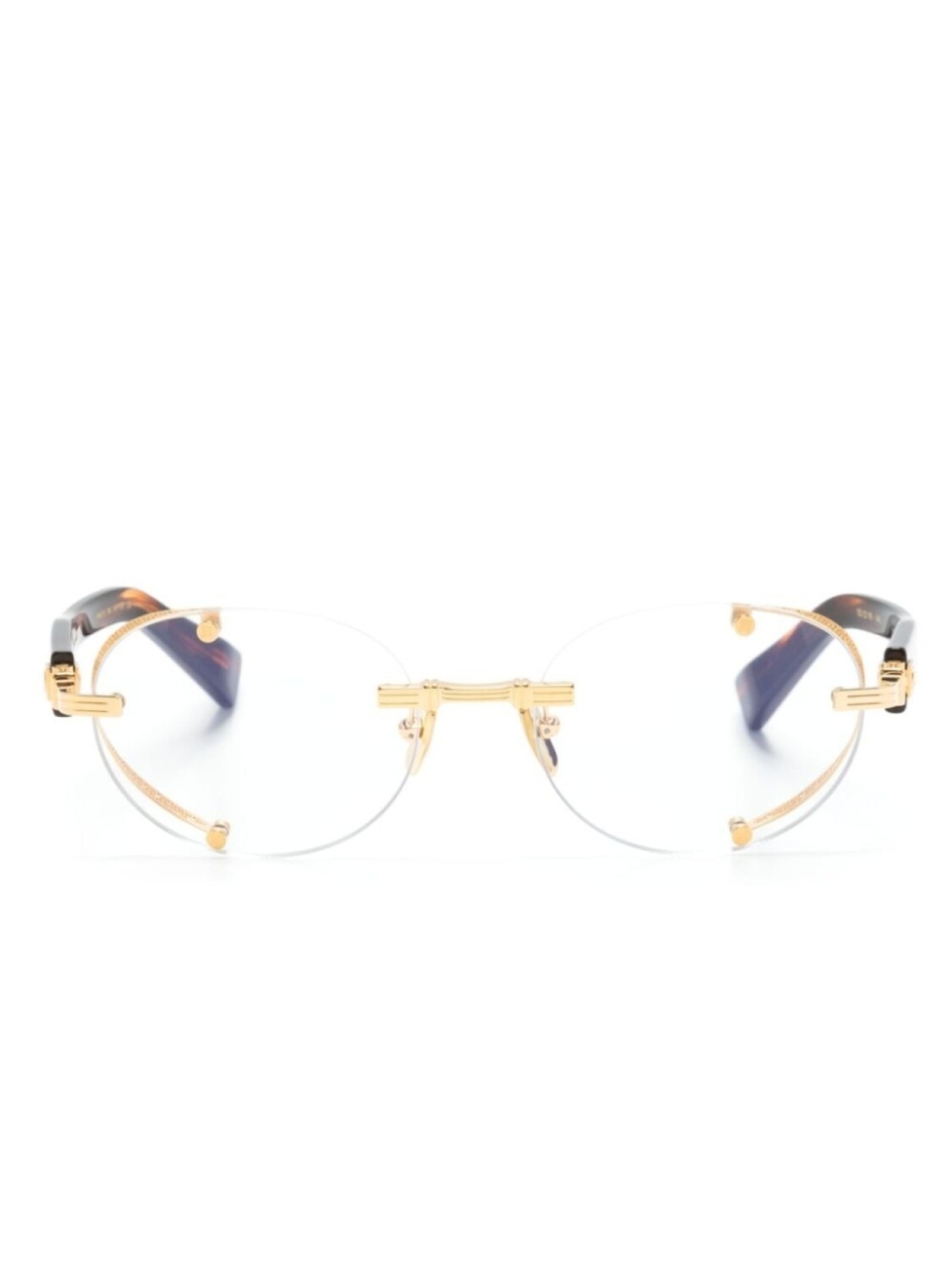 

Balmain Eyewear очки в овальной оправе, золотистый