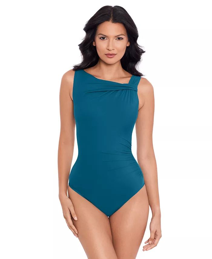 

Женский цельный купальник Rock Solid Avra с чашечками на косточках Miraclesuit, синий