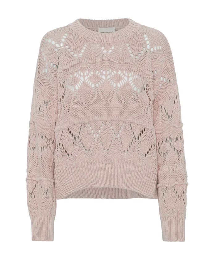 

Розовый хлопковый свитер с оригинальным узором Americandreams, розовый