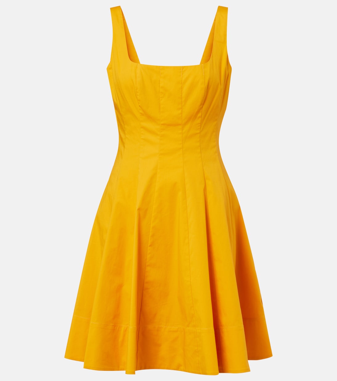 

Укороченное хлопковое платье из поплина Wells Staud, Clementine