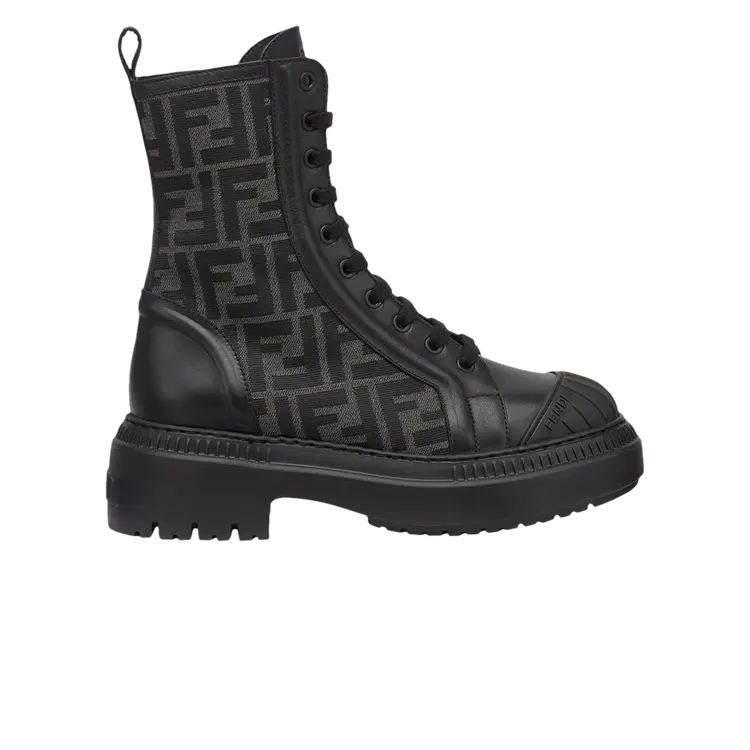 

Ботинки Fendi Wmns FF Motif Domino Biker Boot Black, черный