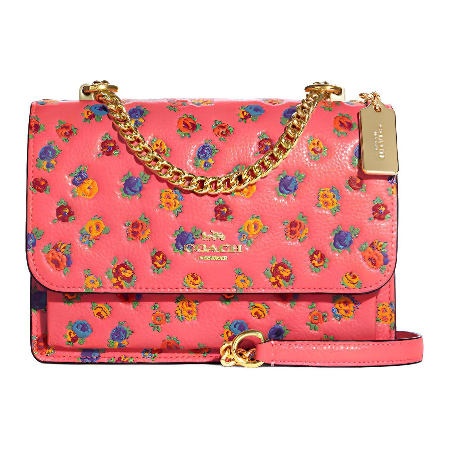 

COACH Сумка-тоут Klare из коровьей кожи, сумка через плечо, обычная женская, розовая