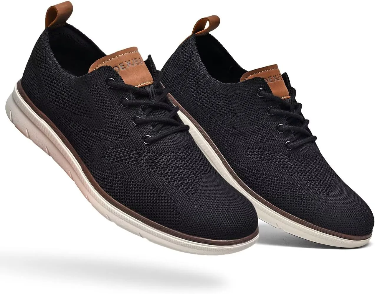 

Мужские туфли оксфорды для официального стиля, повседневная обувь для ходьбы, легкие сетчатые кроссовки для работы и бизнеса, теннисная обувь DEXJEWU, черный