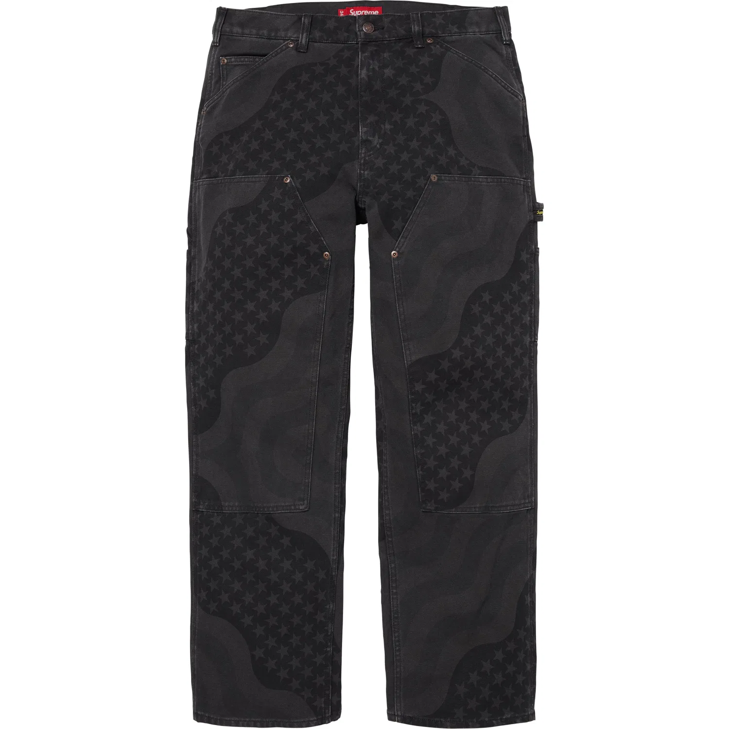 Брюки карго унисекс SS26 WEEK5 Flag Double Knee Painter Pant Supreme, Black