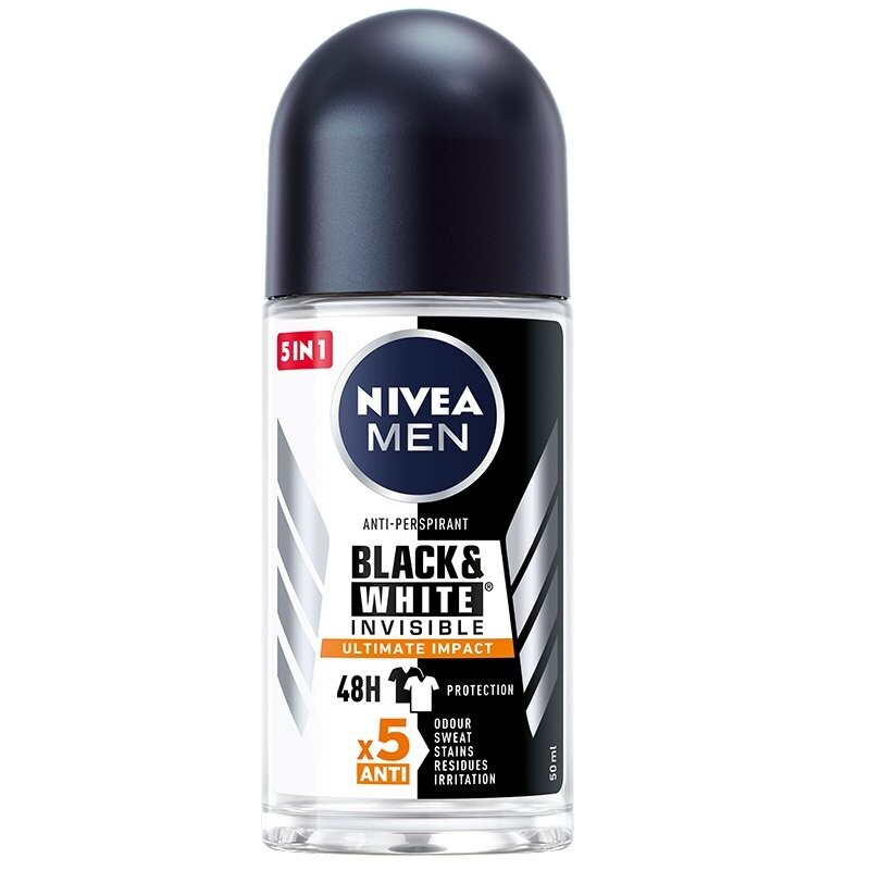 

Nivea, Men Black&White Invisible Ultimate Impact шариковый антиперспирант 50мл