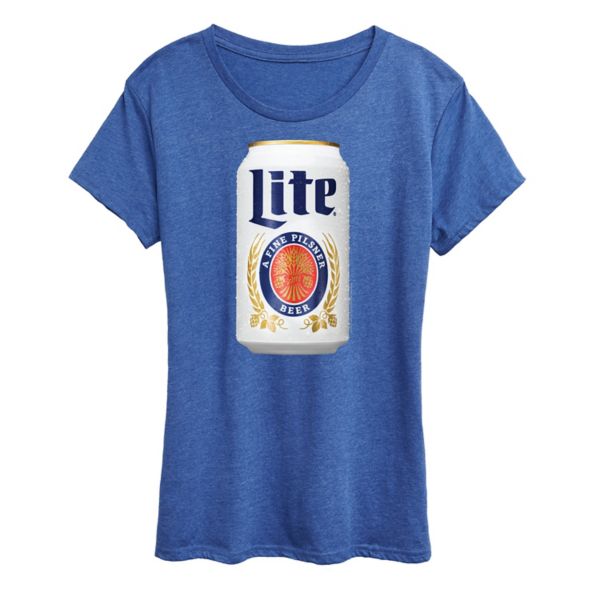 

Женская футболка с принтом Miller Lite Can Licensed Character, синий