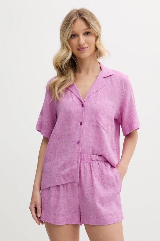 

Пижама льняная Dkny, фиолетовый