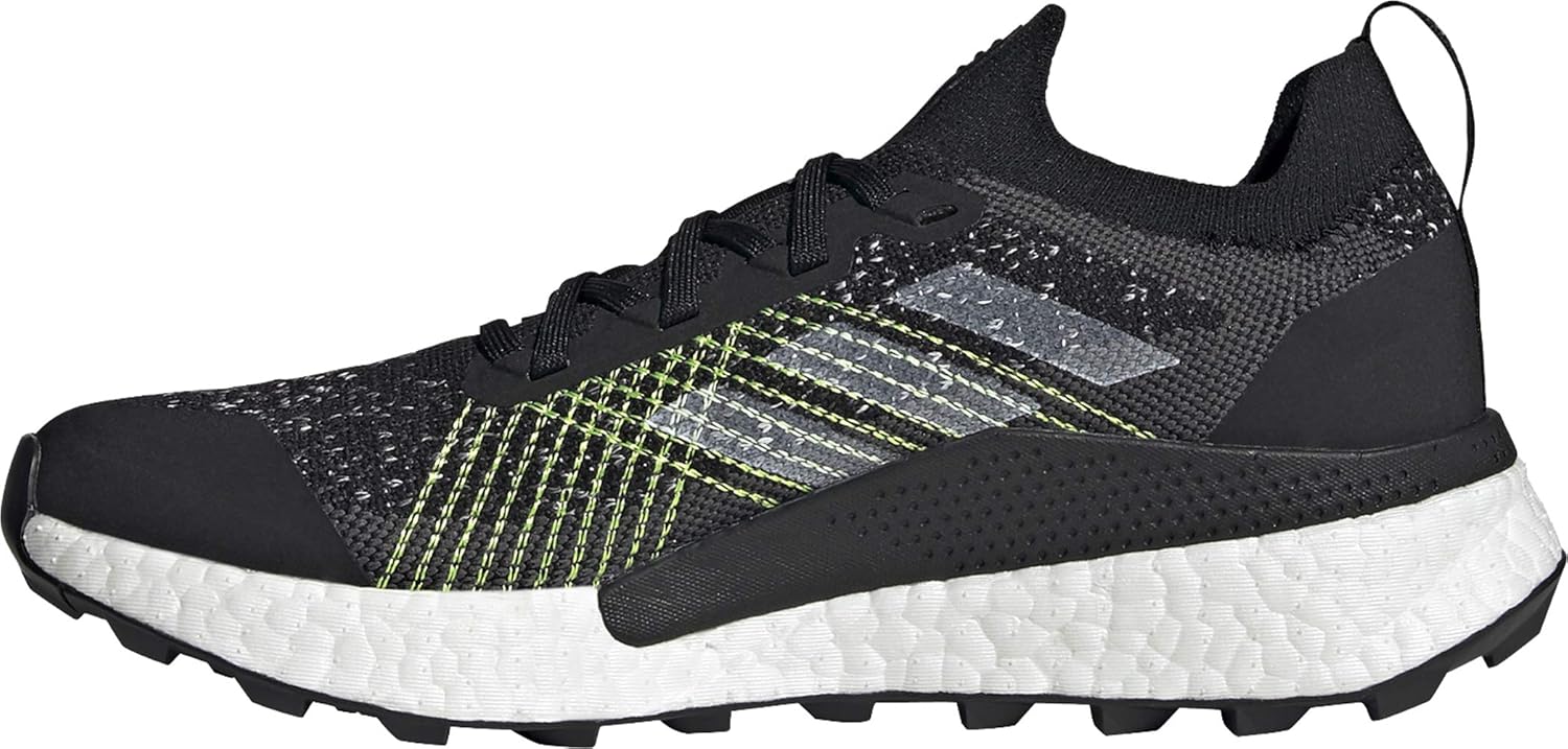 Кроссовки Adidas Terrex Two Ultra Parley Acid Mint/Black/Screaming Pink 10 D (М), белый/черный/желтый — фото 2