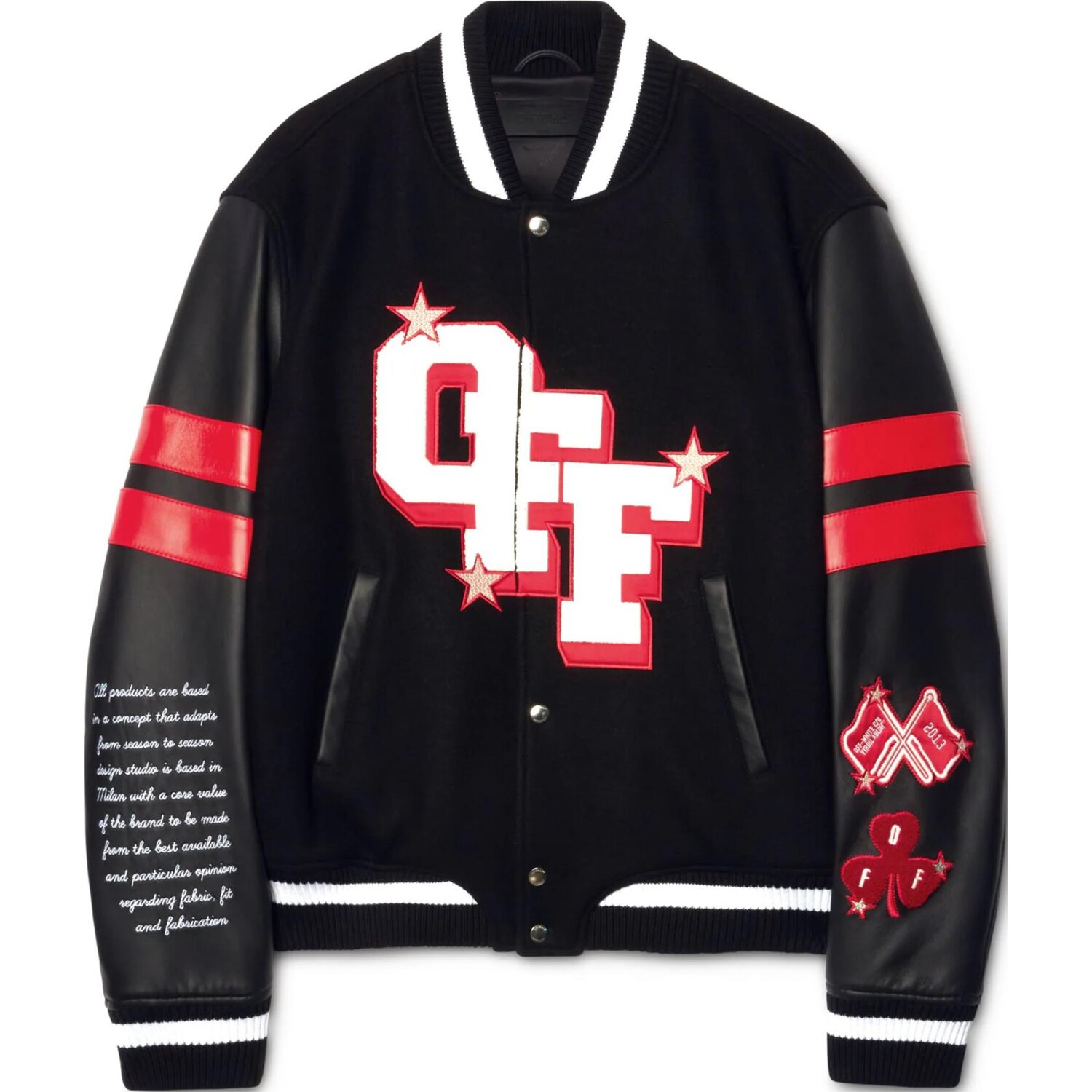 

Куртка Dices Lea Varsity Off-White, черный