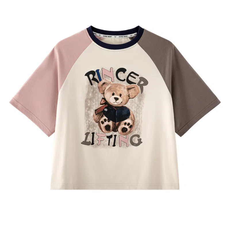 Детская футболка с круглым вырезом Disney, Patchwork Bear T-Shirt