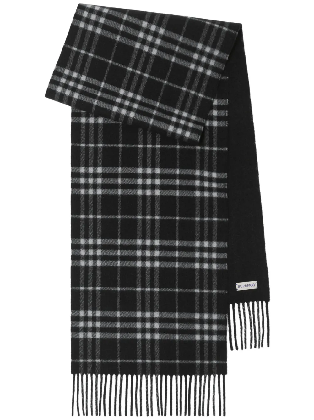 

Двусторонний шарф в клетку BURBERRY, черный