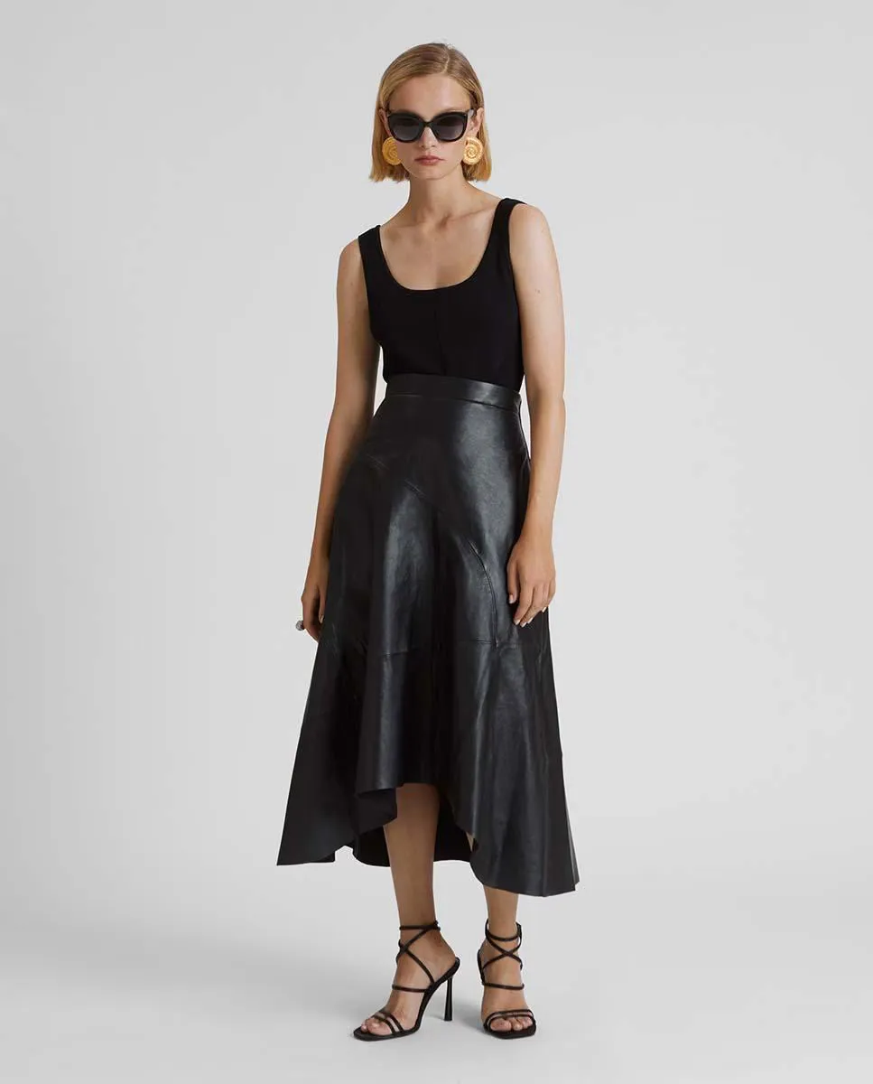 

Асимметричная юбка из наппы Simorra, черный