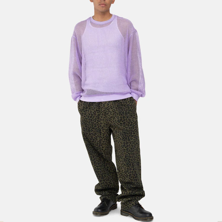 Джемпер с длинными рукавами и сетчатой вставкой Stüssy Stussy, синий — фото 3