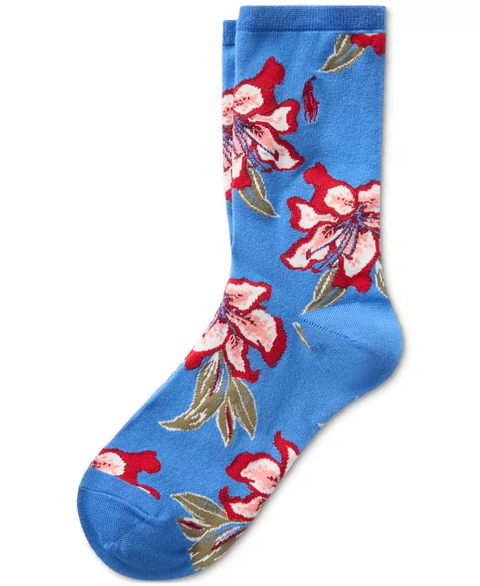 

Женские носки Royal Bloom Crew Polo Ralph Lauren, синий