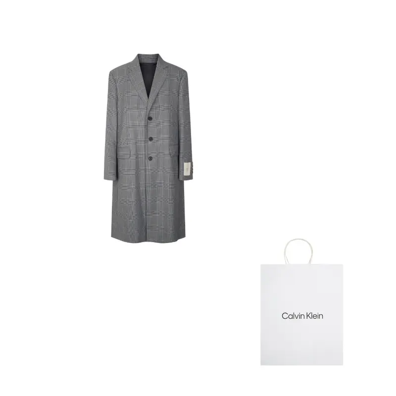 

Calvin Klein Мужское пальто VML серое в клетку, VML-Gray Plaid