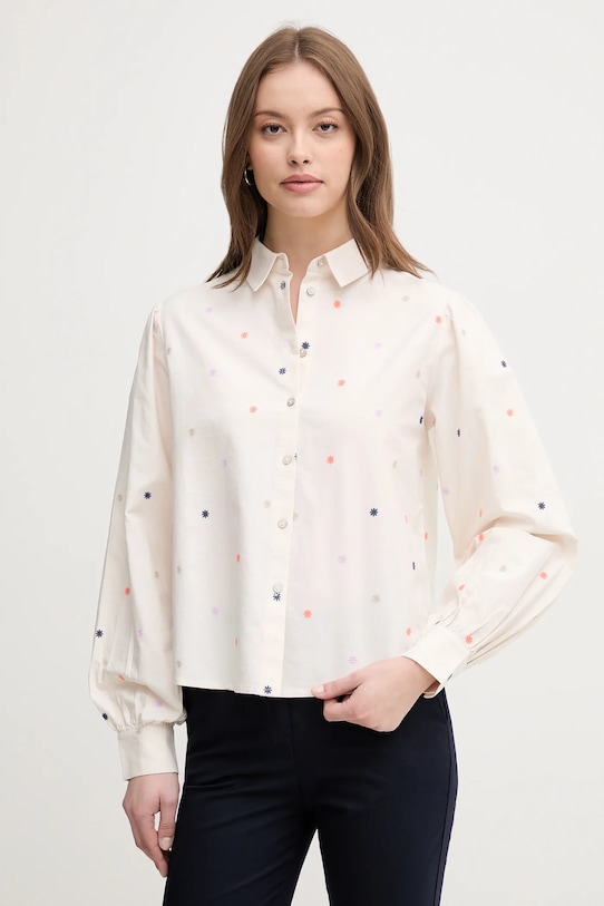 

Хлопковая рубашка United Colors Of Benetton, бежевый