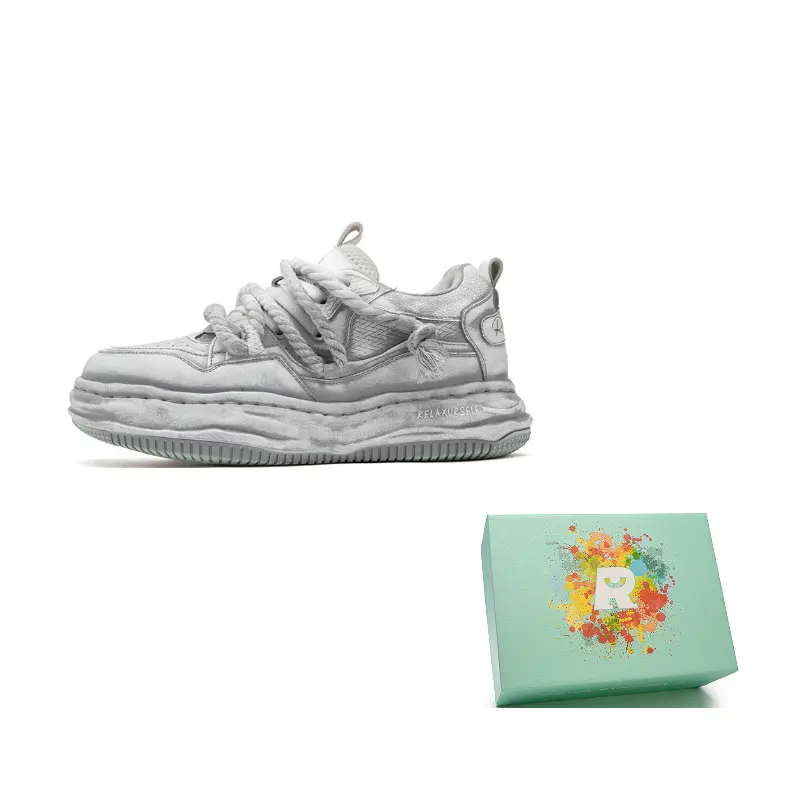 

RELAXURSELF Износостойкие противоскользящие скейтерские кеды унисекс - градиентный серый, цвет Gradient Gray