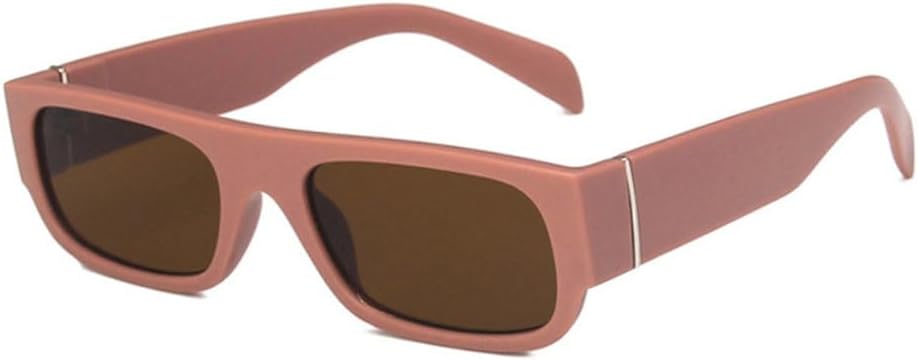 

Женские солнцезащитные очки LVTFCO в стиле ретро, ​​маленькие прямоугольные, модные, фиолетовые, с защитой от УФ-излучения UV400, трендовые мужские солнцезащитные очки, Matte Purple Tea