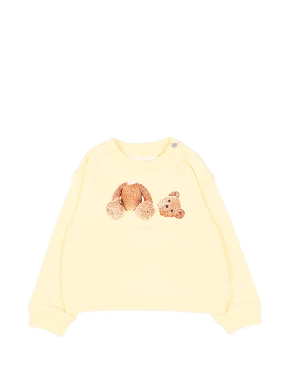 Толстовка с принтом медведя Palm Angels Kids, желтый