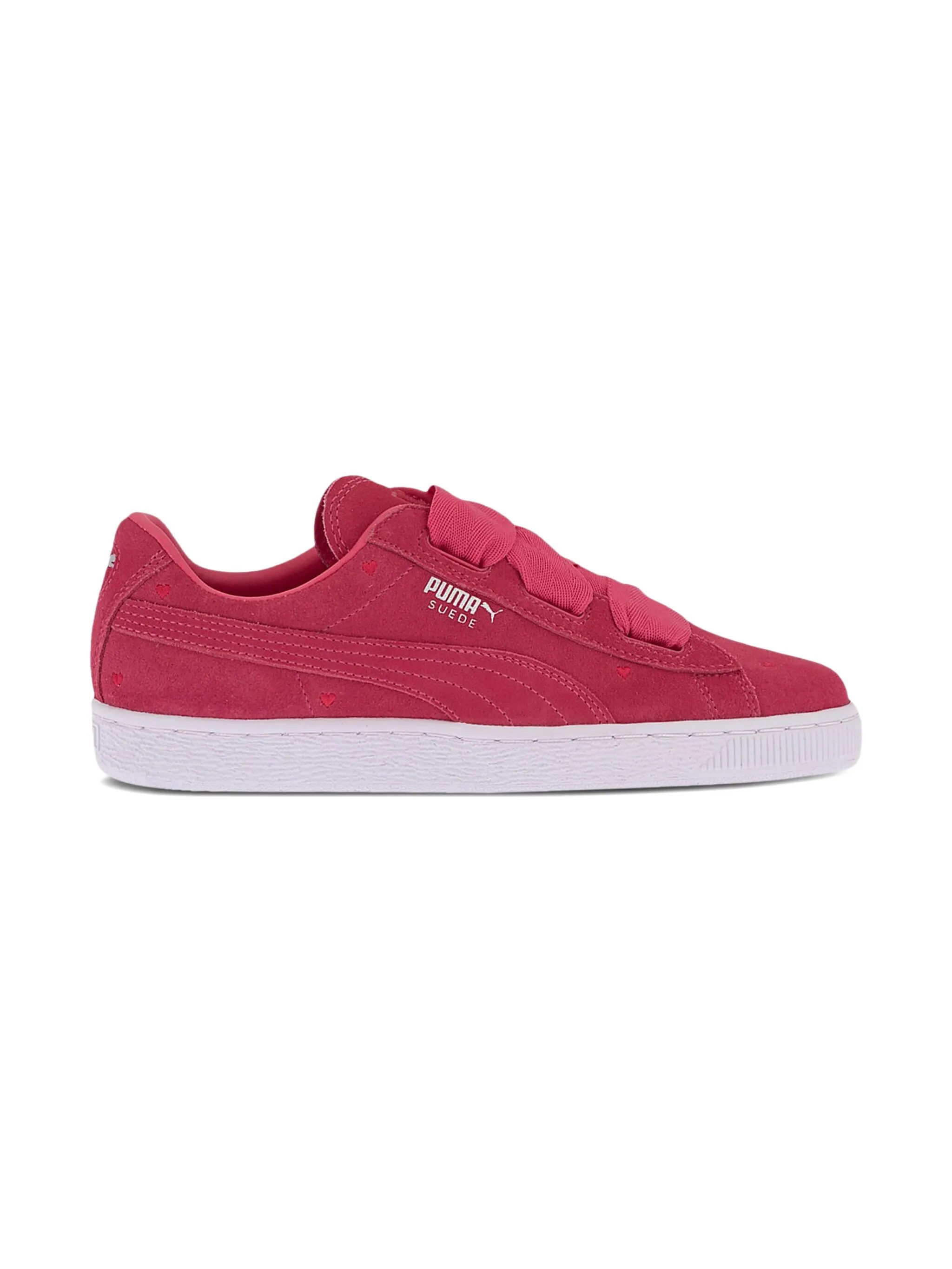 Кроссовки Suede Heart GS Valentine - Paradise Puma Kids, красный — фото 2
