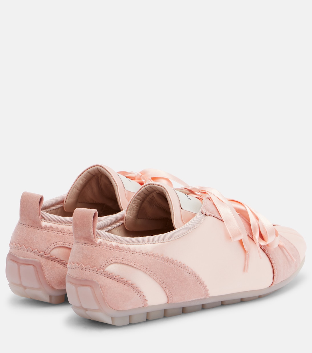 Кроссовки Ballerina Grip из атласа и замши Simone Rocha, Soft Pink — фото 2