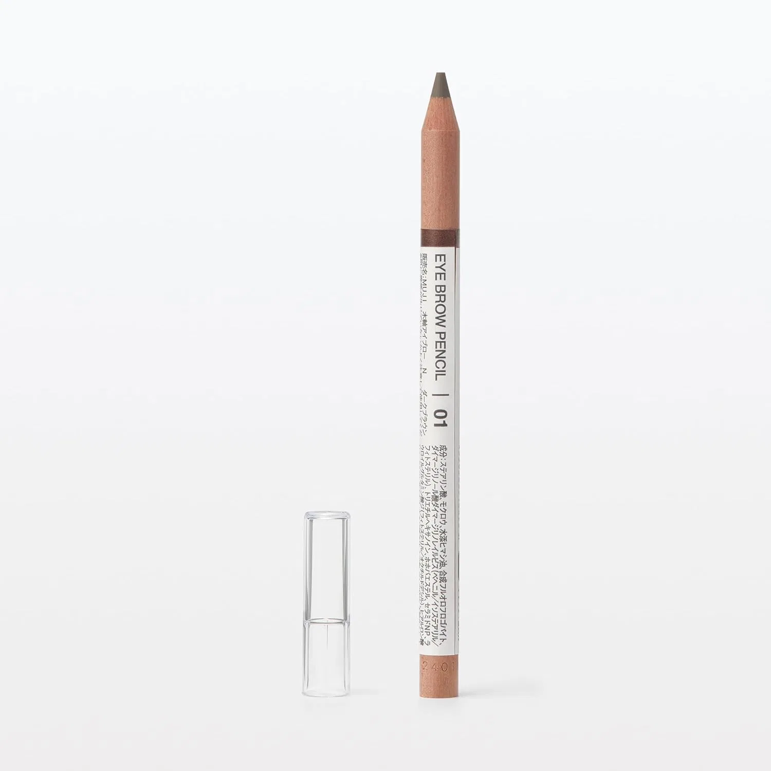 Карандаш для бровей Muji Wood Axle Eyebrow Pencil, темно-коричневый — фото 2