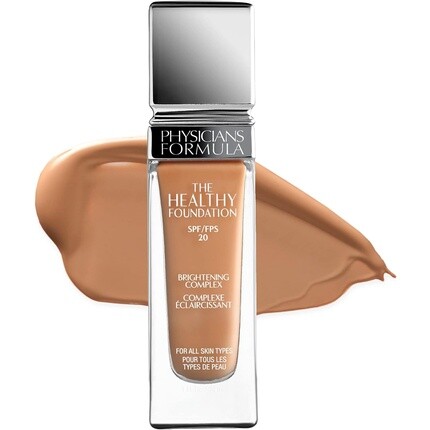 

Physicians Formula The Healthy Foundation SPF 20 Стойкая тональная основа с легким весом и средней степенью покрытия Осветляющий комплекс Гиалуроновая кислота Витамин AC и E Смесь антиоксидантов MW2 Medium Warm 2 Markwins