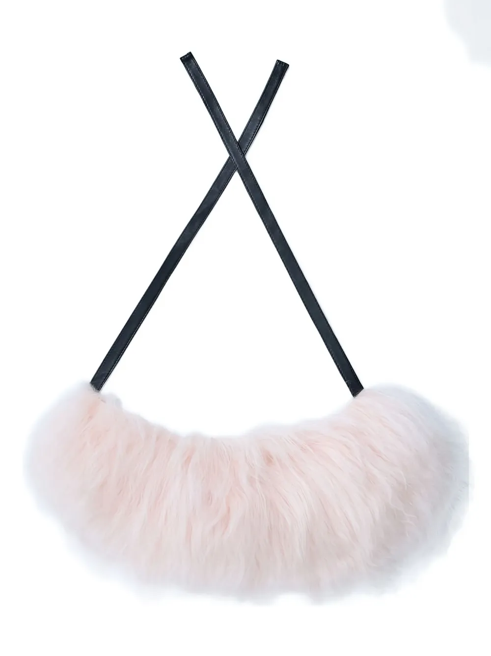 

Шарф из овчины на завязках Marni, розовый