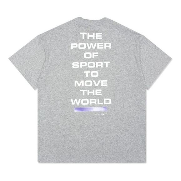 

Футболка x pigalle crossover logo alphabet print casual sports round neck short sleeve couple style grey Nike, серый