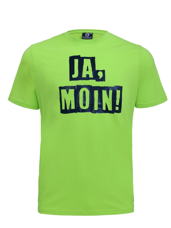 

Футболка SCHIETWETTER Ja Moin, 100% Baumwolle, цвет lime-navy