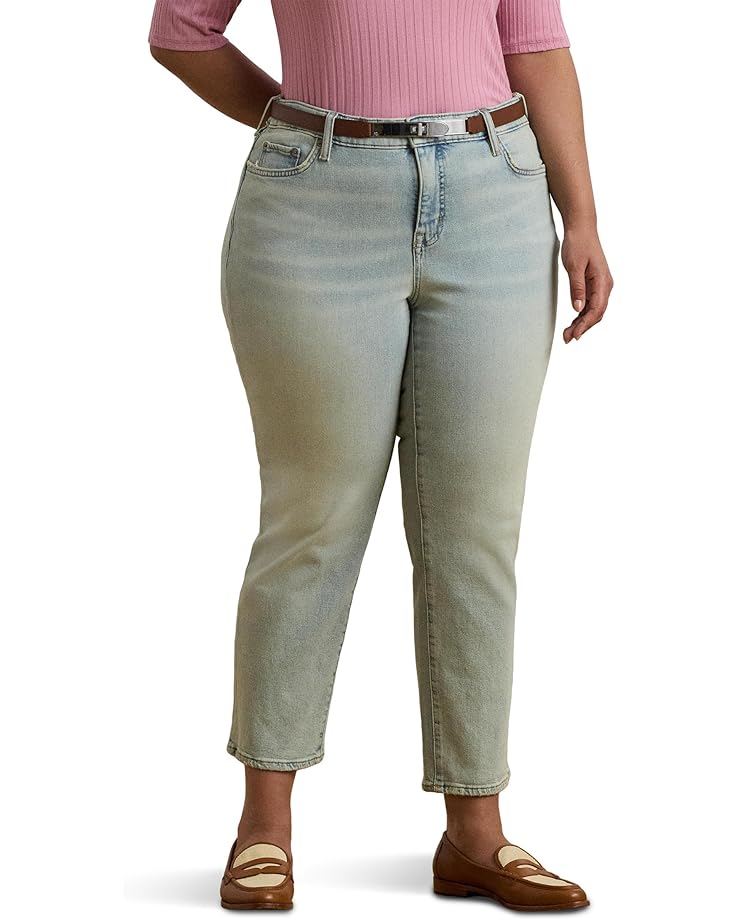 

Джинсы Lauren Ralph Lauren Plus Size Mid-Rise Straight Ankle Jeans, цвет Stella Wash
