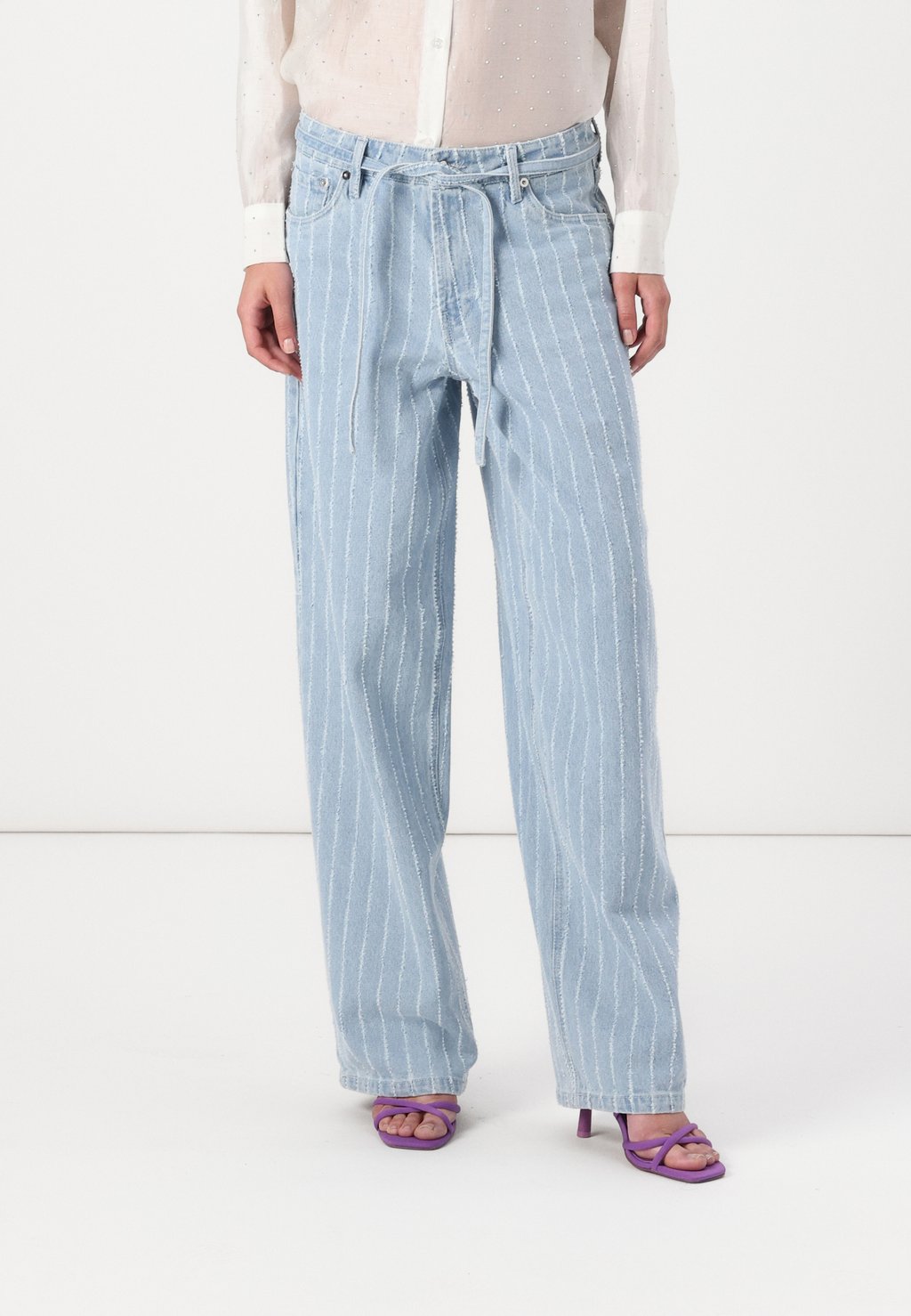 

Джинсы свободного кроя ONLGIANNA STRAIGHT STRIPE ONLY, цвет Light Blue Denim