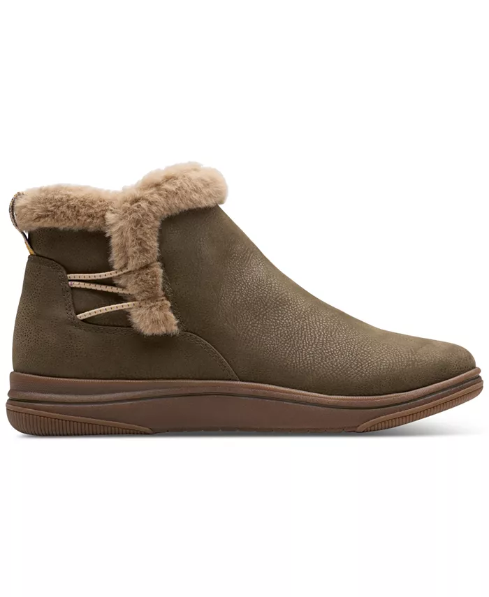 Женские ботильоны Breeze из искусственного меха Clarks, зеленый — фото 2