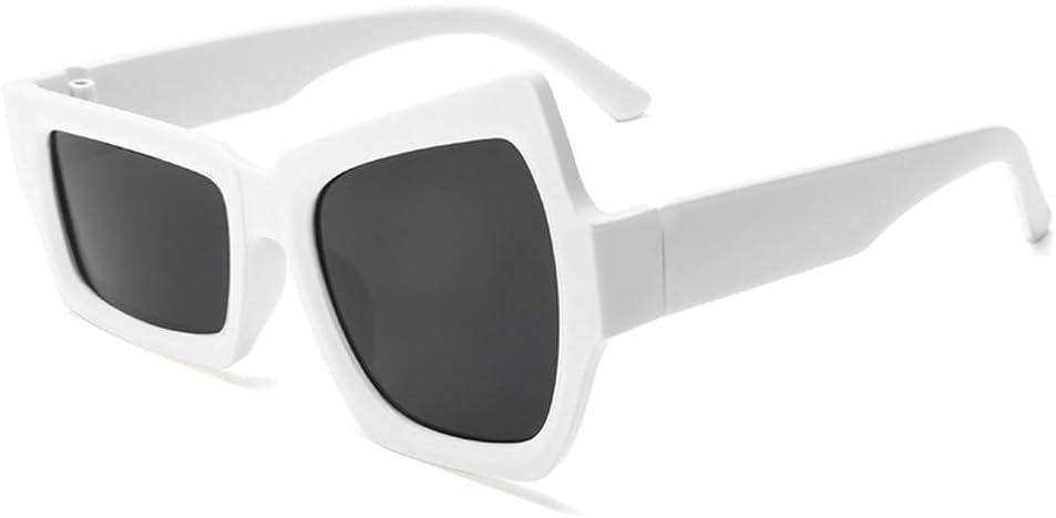 

Модные солнцезащитные очки неправильной прямоугольной формы, забавные солнцезащитные очки для вечеринок, асимметричные солнцезащитные очки для мужчин, яркие черные солнцезащитные очки GHVWYX, White