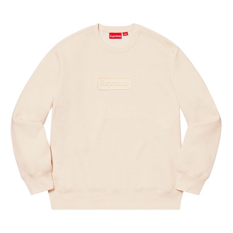 

Толстовка Supreme Cutout Logo Crewneck Natural, кремовый