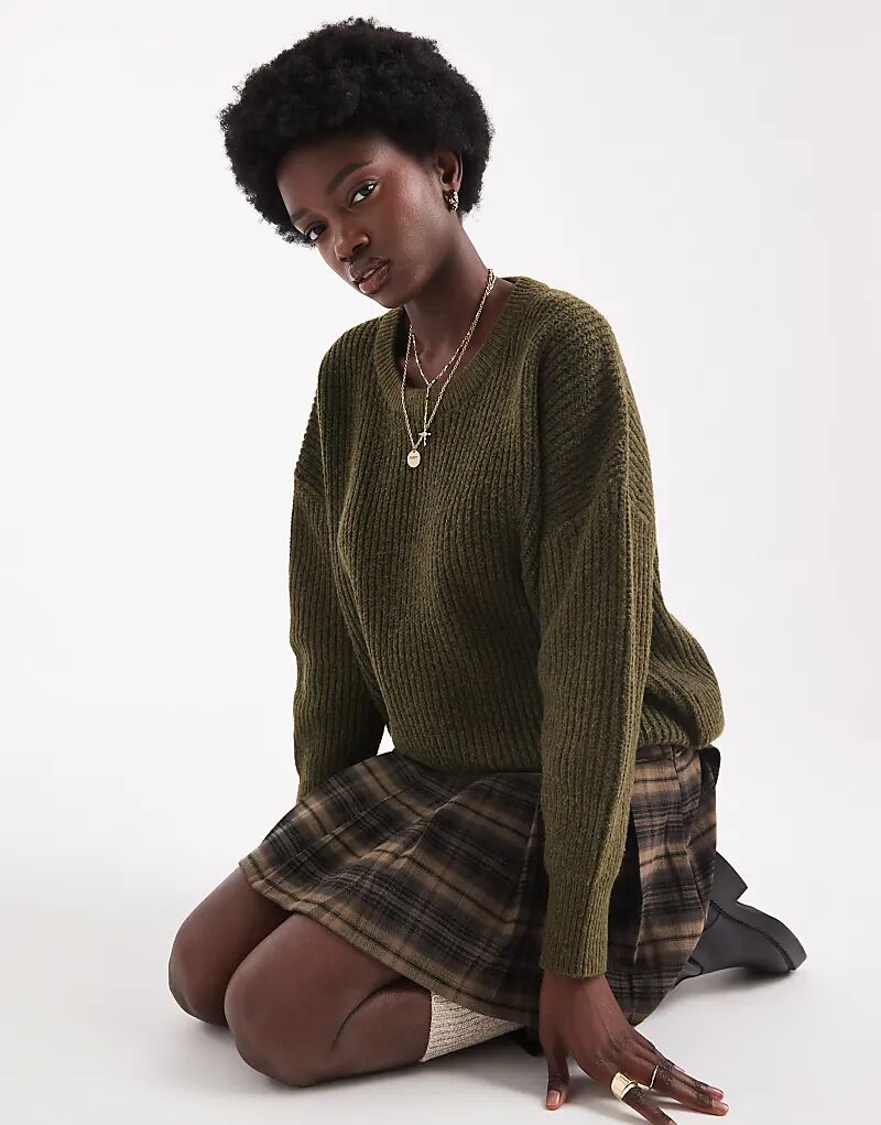 

Джемпер Brave Soul с круглым вырезом оливкового цвета