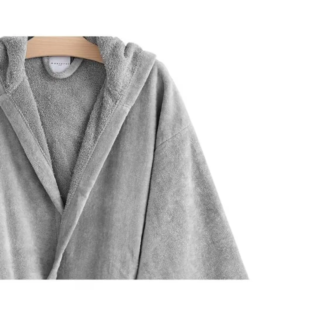 

Халат с капюшоном хлопок 450гр/м2 Velvet Manterol, серый