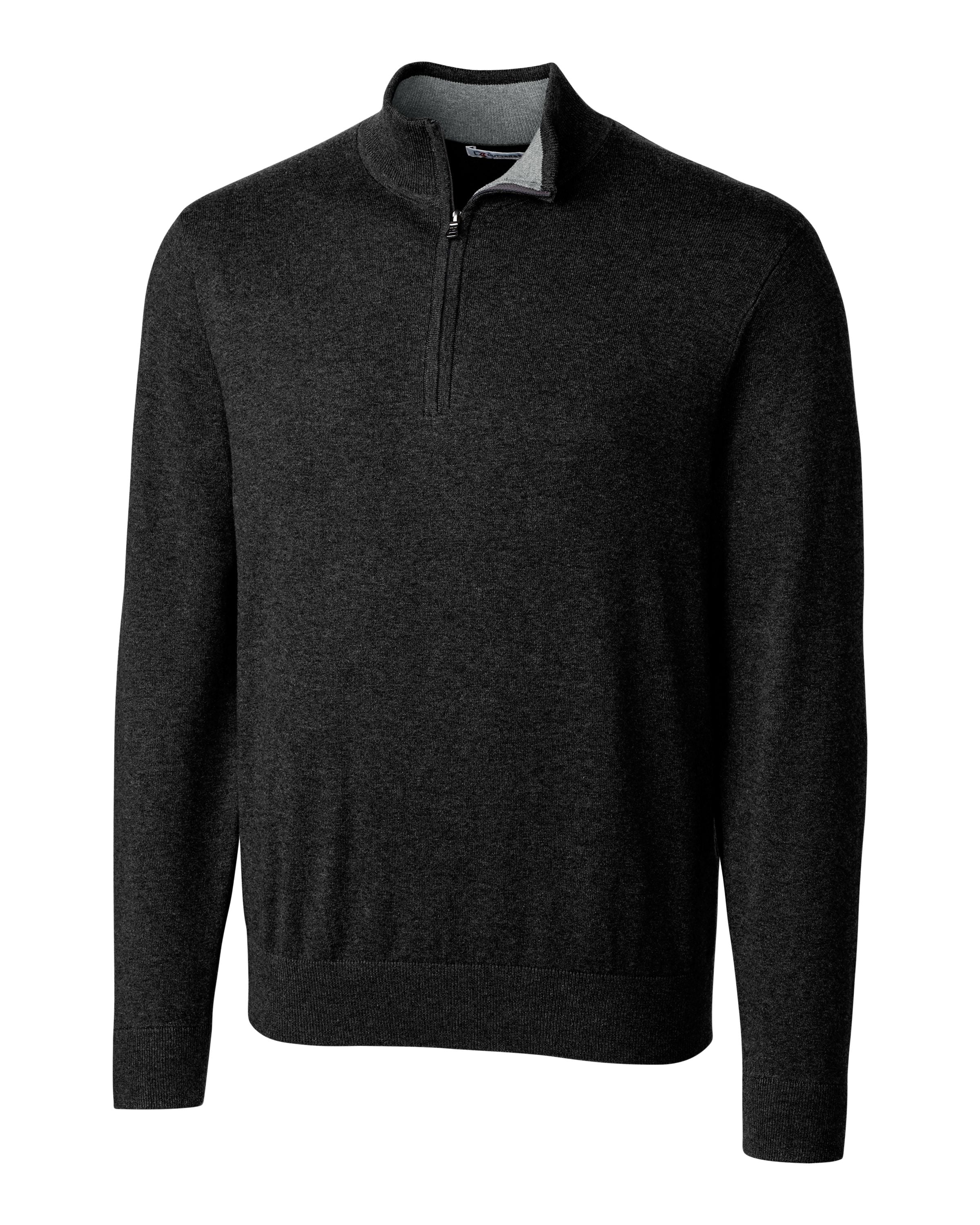 

Cutter & Buck Lakemont Tri-Blend мужской свитер-пуловер с застежкой-молнией на четверть оборота, черный