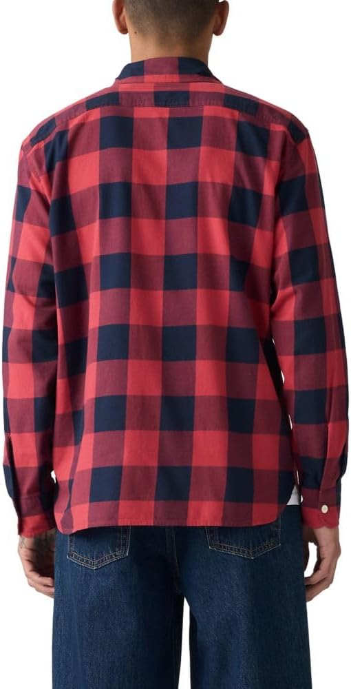 Рубашка Levi's Classic Worker Long Sleeve, красный/клетка — фото 2