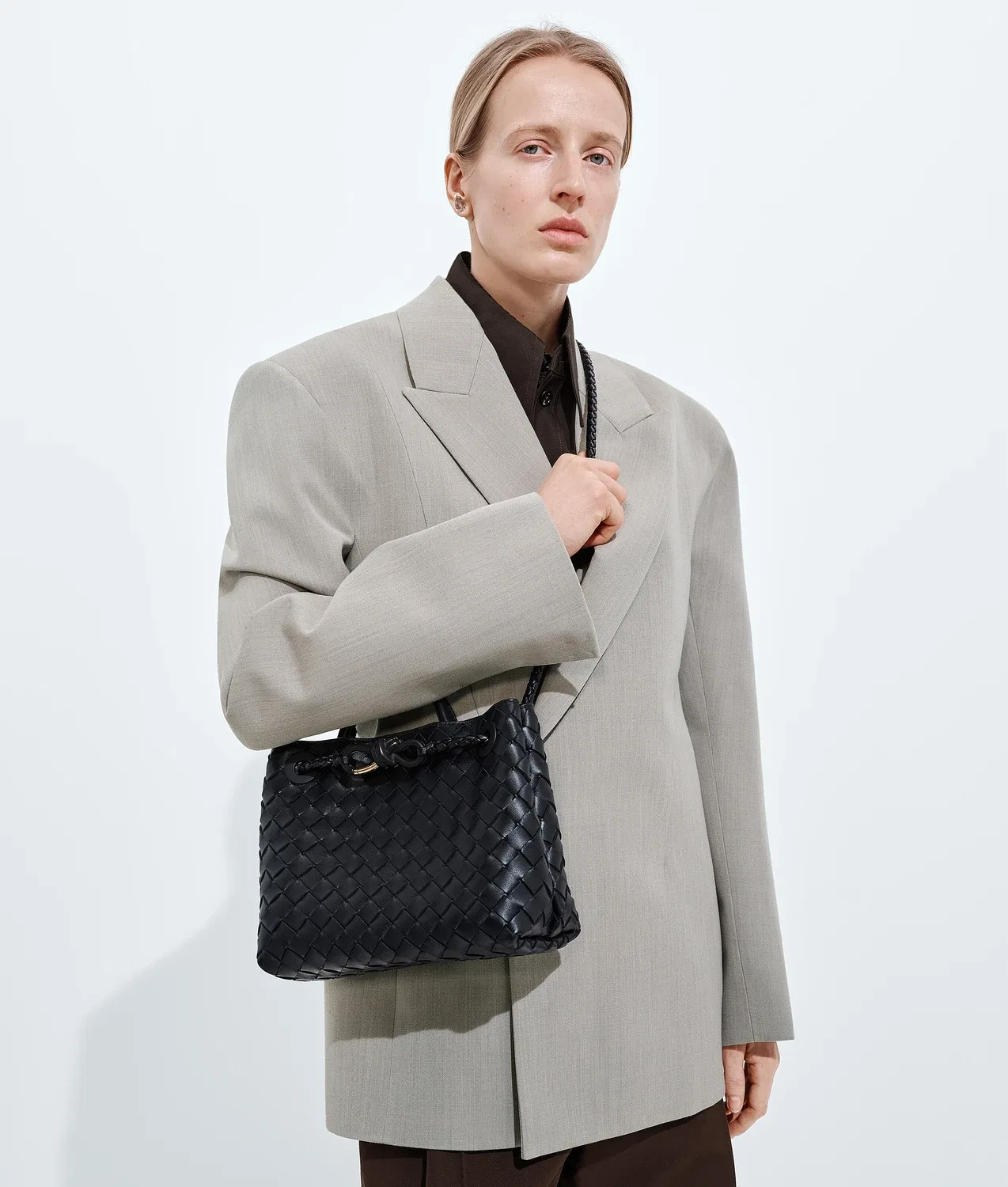 Маленькая Andiamo BOTTEGA VENETA, черный — фото 2