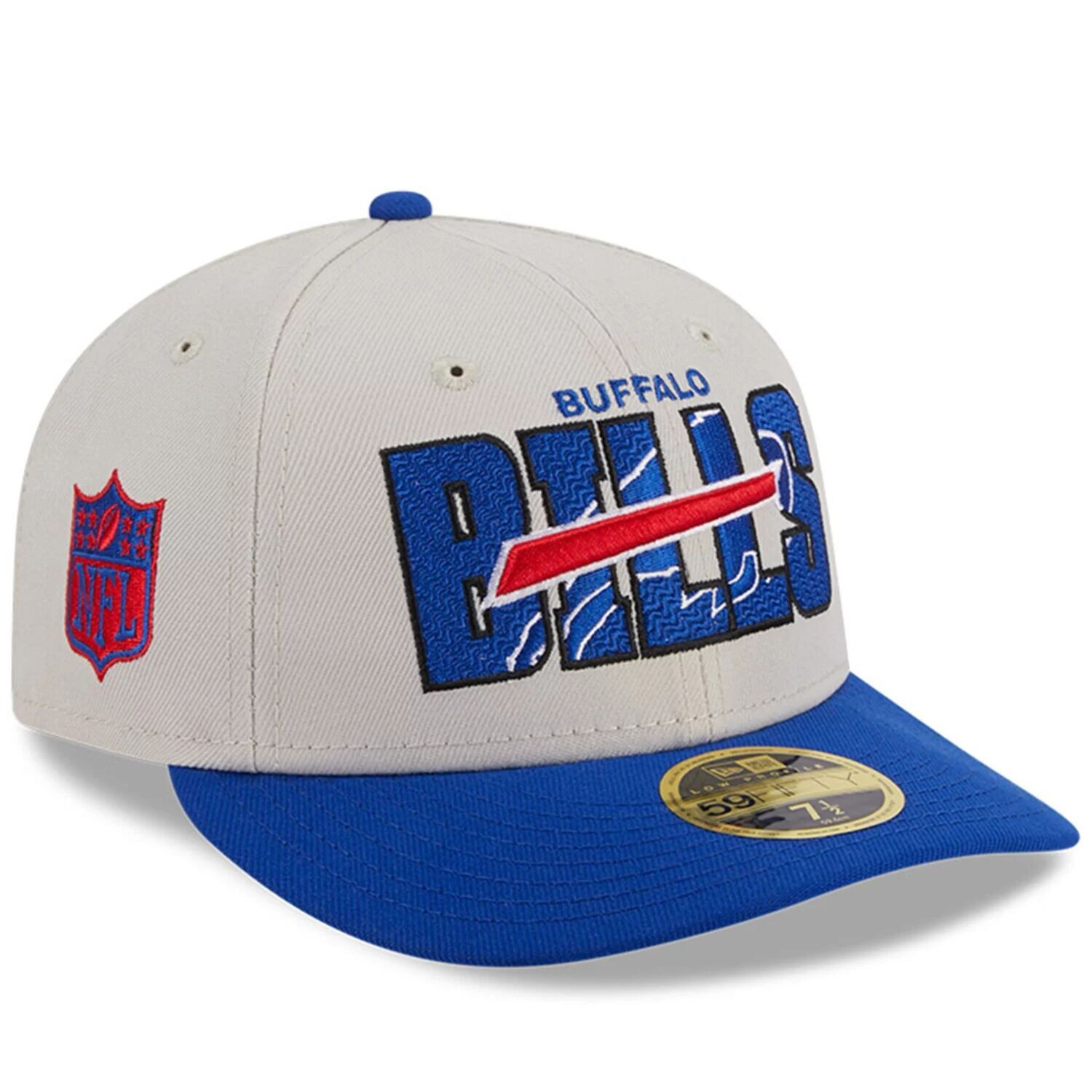 

Мужская облегающая шляпа New Era Stone/Royal Buffalo Bills 2023 NFL Draft Low Profile 59FIFTY