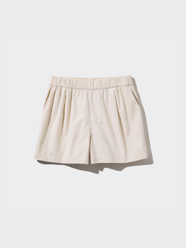 

Хлопковые легкие шорты короткие Uniqlo, цвет 30 бежевый