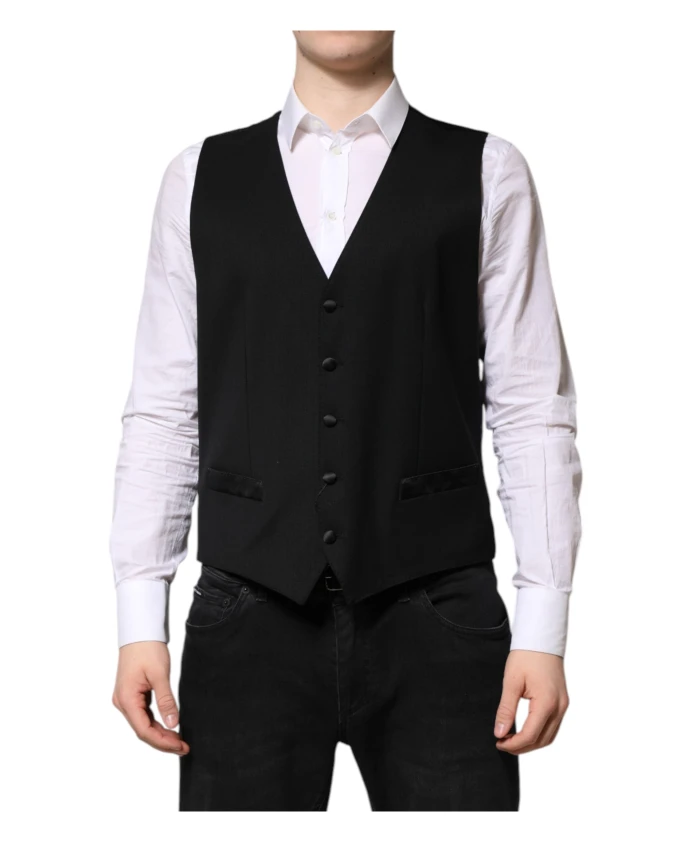 

Однобортный жилет Dolce & Gabbana, черный