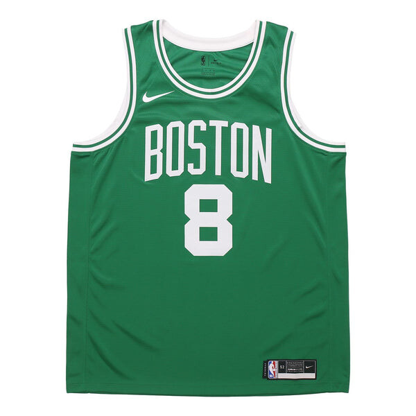 Футболка баскетбольная майка жилет nba sports sw fan edition 20 21 сезон boston celtics № 8 Nike, зеленый
